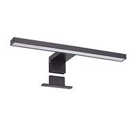 Apparecchio a LED a specchio Java 5W IP44 nero | lampada per armadietto 3000K bianco caldo apparecchio a superficie 320Lm lampada a specchio 30cm