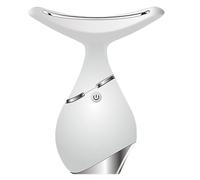 Apparecchio Cura Collo Antirughe a Tre Modalità, 10x9x5,2cm | ABS Bianco, Sensore Termico e Massaggio a Onde Sonore, per Contorno Mandibolare e Viaggio
