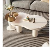 Apparecchio da tavolo da caffè da 104 CM con punzonatura di 2,2 in 1 Cloud Coffee Table e di un lato irregolare, vetro temperato e tavoli finali per soffa