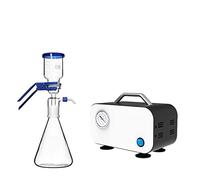 Apparecchio di filtrazione sottovuoto da 1000 ml + pompa a vuoto a membrana senza olio LAB Apparecchio di filtrazione del solvente