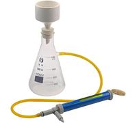 Apparecchio di Filtrazione Sottovuoto da Laboratorio, Attrezzatura per Distillazione Sottovuoto con Pompa A Mano con Imbuto E Pompa Kit Filtro di Aspirazione in Vetro Kit Vetreria da L, 250ml