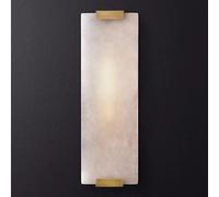 Apparecchio di Illuminazione in Marmo Paralume Quadrato, Applique per Interni in Stile Art Déco E27 Lampade da Parete per Camera da Letto Comodino Soggiorno Corridoio