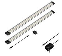 apparecchio d'illuminazione sottopensile SIRIS, piatto, 50 cm ciascuno, 655 lm ciascuno, bianco, set di 2
