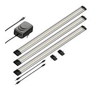 apparecchio d'illuminazione sottopensile SIRIS, piatto, 50 cm ciascuno, 655 lm ciascuno, bianco, set di 3