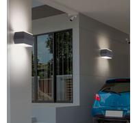Apparecchio Facciata da Parete Esterni Argento Alluminio Balcone LED Up Down 2er [EEK: Inaditato]