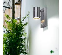 Apparecchio Facciata Lampada da Parete Esterni LED Acciaio Inox Movimento Vetro
