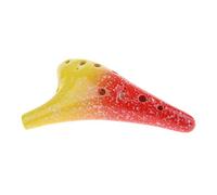 Apparecchio Ocarina, 1 pezzo di ocarina in ceramica smaltata a 12 fori in Do maggiore, flauto Xun multicolore(C)