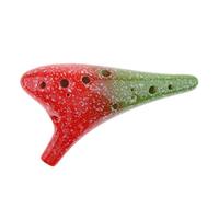 Apparecchio Ocarina, 1 pezzo di ocarina in ceramica smaltata a 12 fori in Do maggiore, flauto Xun multicolore(D)