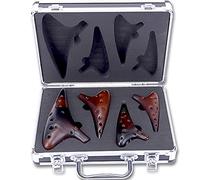Apparecchio Ocarina, Ocarina 12 fori AC SF SG SC Flauto in ceramica Piastrella Xun Set con scatola Marrone Trasparente