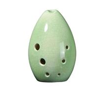 Apparecchio Ocarina, Ocarina 8 fori in ceramica Xun Flauto Fa Multicolore(Green)