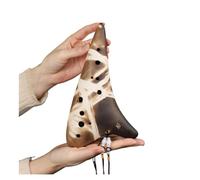 Apparecchio Ocarina, Ocarina contralto Fa a 12 fori, dolomite, cottura semplice, 23x12x6,8 cm
