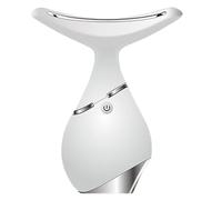 Apparecchio per Cura del Collo Antirughe Bianco 10x9x5,2cm | ABS, Tre Modalità Calore a Onde Sonore e Sensore Termico, per Collo e Pelle del Viso