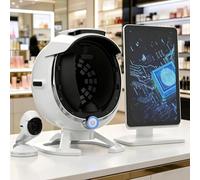 Apparecchio professionale per l'analisi della pelle, scanner facciale a 8 spettri con touchscreen da 15,6"/21,5", analizzatore facciale intelligente da 36 MP per spa/saloni, rileva pori 21.5in