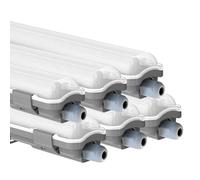 Apparecchio Stagno Garagenlampe Luce da Vasca Bianco Freddo Tubi LED Cantina 6x