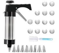 Appareil Biscuits Spritz - Ustensile 13 Disques, Kit Pousse Manuel 8 Douilles, Presse Pâtisserie Professionnelle | Presse IDéal Pour Cuisine Maison Fête Noël Décoration Gâteaux Cadeau