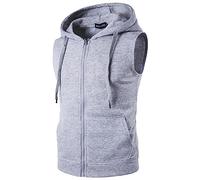 Apparel I Giacca Senza Maniche con Cappuccio e Zip I Felpa da Uomo I Giacca da Fitness I Felpa con Cappuccio per la Palestra Vari Colori