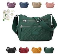 Apparent Crossbody Bag, Nylon Shoulder Messenger Bag, Multi Pocket Crossbody Bag, Waterproof Large Capacity (green)