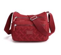 Apparent Crossbody Bags,Apparent Crossbodys Bag, Nylon Multi-Pocket Women's Shoulder Crossbody Bag Waterproof handbag (Wine Red)