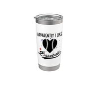 Apparentemente mi piace il segno di baseball,Apparentemente mi piace il baseball Bicchiere termico in acciaio inox doppia parete