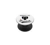 Apparentemente mi piace il segno di baseball,Apparentemente mi piace il baseball PopSockets PopGrip Adesivo