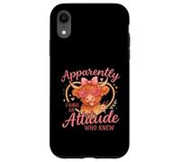 Apparently I Have An Attitude Funny Highland Cow Custodia per iPhone XR