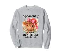 Apparently I Have An Attitude Highland Cow Funny Bow Glasses Felpa