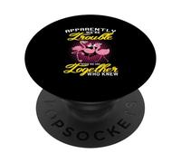 Apparently We're Trouble When We Are Together Flamingo PopSockets PopGrip Adesivo