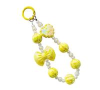 Appariscente catena fatta a mano perline per telefoni cellulari donne ragazze cinturino del telefono gioielli goccia resistente decorazione del telefono