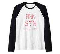 Appassionati della Cultura del Cocktail Pink-Gin Maglia con Maniche Raglan