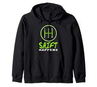 Appassionati di Auto Shift Happens Cambio Manuale Divertente Felpa con Cappuccio