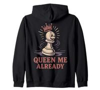 Appassionati di Scacchi Queen Me già Pegno Felpa con Cappuccio