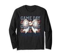 Appassionato di arco da baseball del giorno del gioco Maglia a Manica