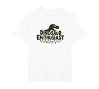 Appassionato di Dinosauri, Regalo per Fan preistorici Maglietta, Uomo Taglie Grandi, Bianco, 3X Tall