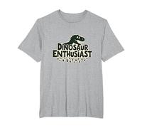 Appassionato di Dinosauri, Regalo per Fan preistorici Maglietta, Uomo Taglie Grandi, Grigio Melange, 2X Tall
