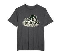 Appassionato di Dinosauri, Regalo per Fan preistorici Maglietta, Uomo Taglie Grandi, Grigio Scuro, 6X Tall