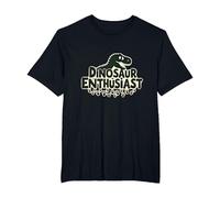 Appassionato di Dinosauri, Regalo per Fan preistorici Maglietta, Uomo Taglie Grandi, Nero, 2X Tall