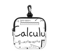 Appassionato di matematica, geometria e calcolo differenziale e integrale.,Borsa portaoggetti quadrata con cerniera, portamonete in neoprene, portafogli piccoli, astuccio per monete, portamonete