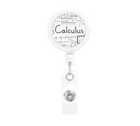 Appassionato di matematica, geometria e calcolo differenziale e integrale.,Porta badge retrattile, porta badge avvolgibile con clip identificativa e clip a coccodrillo