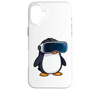 Appassionato di realtà virtuale del giocatore di pinguino fresco VR Custodia per iPhone 16 Plus