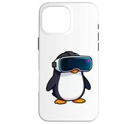 Appassionato di realtà virtuale del giocatore di pinguino fresco VR Custodia per iPhone 16 Pro Max