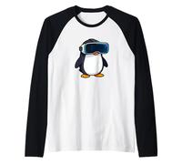 Appassionato di Realtà virtuale del Giocatore di Pinguino Fresco VR Maglia con Maniche Raglan