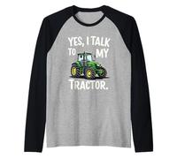 Appassionato di riparazione di attrezzature agricole vintage per il restauro del trattore Maglia con Maniche Raglan