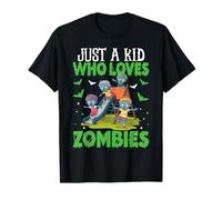 Appassionato di zombie di Halloween Solo un bambino che ama gli zombi Maglietta