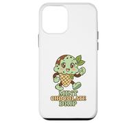 Appassionato divertente per amanti del gelato a goccia con gocce di cioccolato alla menta Custodia per iPhone 12 mini