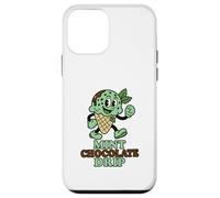 Appassionato divertente per amanti del gelato a goccia con gocce di cioccolato alla menta Custodia per iPhone 12 mini