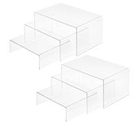 APPCXOKL Espositore in Acrilico da 6 Pezzi - Display Stand Premium Portaoggetti in Acrilico Trasparente, Espositore Plexiglass