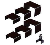 APPCXOKL Espositore in Acrilico Nero da 6 Pezzi, Espositore Plexiglass, Espositore Acrilico a 3 Livelli, Set di Rialzi per Display Versatile e Di Qualità