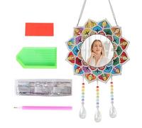 APPCXOKL Specchio Dipinto a Diamante - Set di Materiali per Pittura Diamante, Specchio Mandala Pittura Diamante Unico e Decorativo per Trucco e Decorazione