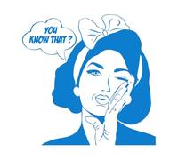 Appello Ragazza Donna Adolescente Citazione Sai Cosa Pop Adesivi in vinile 72x73.3cm Non danneggia la superficie della parete Blu
