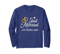 Appena Sposato 25 Anni Fa 25 ° Anniversario Maglia a Manica